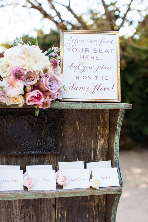 vintage wedding tableau mariage